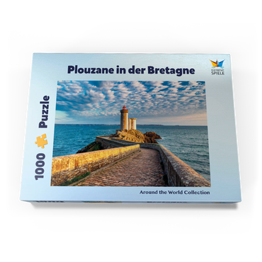 Darstellung des Puzzle Motivs Leuchtturm Phare du Petit Minou in Plouzane - Bretagne, Frankreich 1000 Puzzle Schachtel Ansicht3