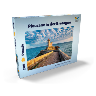 Darstellung des Puzzle Motivs Leuchtturm Phare du Petit Minou in Plouzane - Bretagne, Frankreich 200 Puzzle Schachtel Ansicht2