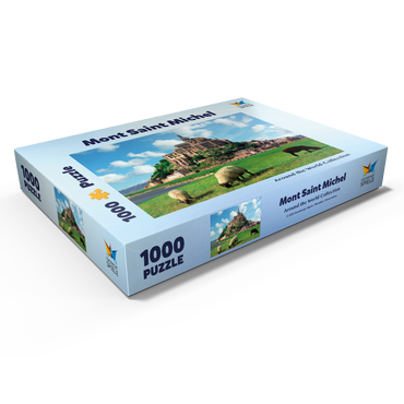 Darstellung des Puzzle Motivs Mont Saint Michel - Normadie, Bretagne, Frankreich, Weltkulturerbe 1000 Puzzle Schachtel Ansicht1
