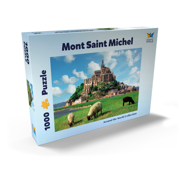 Darstellung des Puzzle Motivs Mont Saint Michel - Normadie, Bretagne, Frankreich, Weltkulturerbe 1000 Puzzle Schachtel Ansicht2