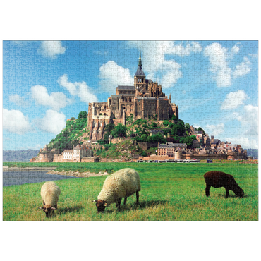 Darstellung des Puzzle Motivs puzzleplate Mont Saint Michel - Normadie, Bretagne, Frankreich, Weltkulturerbe 1000 Puzzle
