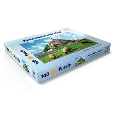 Darstellung des Puzzle Motivs Mont Saint Michel - Normadie, Bretagne, Frankreich, Weltkulturerbe 100 Puzzle Schachtel Ansicht1