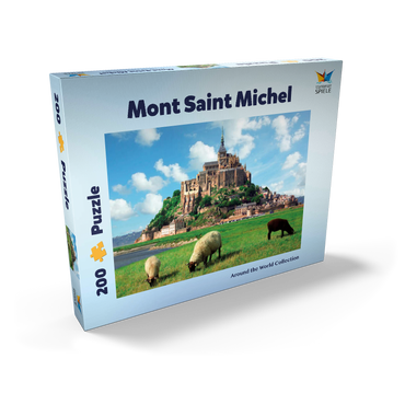 Darstellung des Puzzle Motivs Mont Saint Michel - Normadie, Bretagne, Frankreich, Weltkulturerbe 200 Puzzle Schachtel Ansicht2