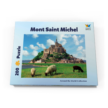 Darstellung des Puzzle Motivs Mont Saint Michel - Normadie, Bretagne, Frankreich, Weltkulturerbe 200 Puzzle Schachtel Ansicht3