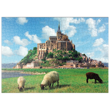 Darstellung des Puzzle Motivs puzzleplate Mont Saint Michel - Normadie, Bretagne, Frankreich, Weltkulturerbe 500 Puzzle