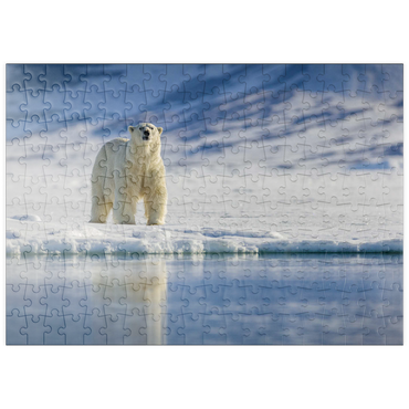 Darstellung des Puzzle Motivs puzzleplate Bedrohte Tierarten: Eisbär in Spitzbergen - Norwegen 200 Puzzle