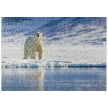 Darstellung des Puzzle Motivs puzzleplate Bedrohte Tierarten: Eisbär in Spitzbergen - Norwegen 500 Puzzle