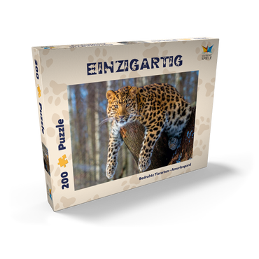 Darstellung des Puzzle Motivs Bedrohte Tierarten: Amur-Leopard 200 Puzzle Schachtel Ansicht2