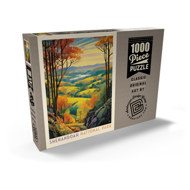Darstellung des Puzzle Motivs Shenandoah National Park: Rolling Hills, Vintage Poster 1000 Puzzle Schachtel Ansicht2