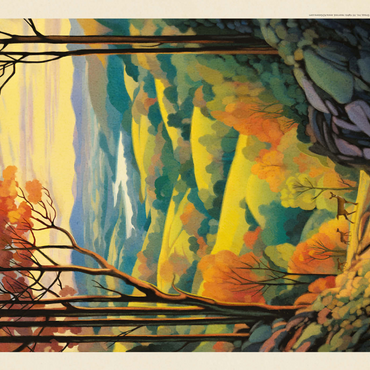 Darstellung des Puzzle Motivs Shenandoah National Park: Rolling Hills, Vintage Poster 1000 Puzzle 3D Modell
