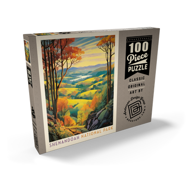 Darstellung des Puzzle Motivs Shenandoah National Park: Rolling Hills, Vintage Poster 100 Puzzle Schachtel Ansicht2