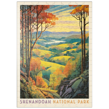 Darstellung des Puzzle Motivs puzzleplate Shenandoah National Park: Rolling Hills, Vintage Poster 200 Puzzle