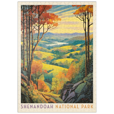 Darstellung des Puzzle Motivs puzzleplate Shenandoah National Park: Rolling Hills, Vintage Poster 500 Puzzle