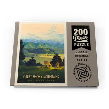 Darstellung des Puzzle Motivs Great Smoky Mountains National Park: Dusk In Cades Cove, Vintage Poster 200 Puzzle Schachtel Ansicht3