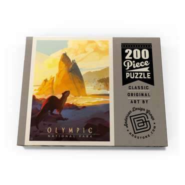 Darstellung des Puzzle Motivs Olympic National Park: Sea Otter, Vintage Poster 200 Puzzle Schachtel Ansicht3