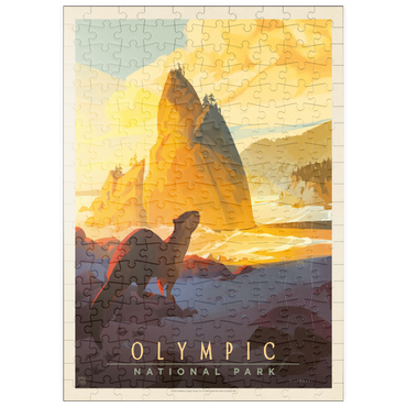 Darstellung des Puzzle Motivs puzzleplate Olympic National Park: Sea Otter, Vintage Poster 200 Puzzle