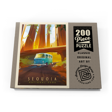 Darstellung des Puzzle Motivs Sequoia National Park: Through The Trees, Vintage Poster 200 Puzzle Schachtel Ansicht3