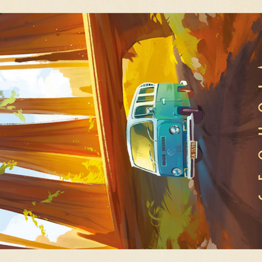 Darstellung des Puzzle Motivs Sequoia National Park: Through The Trees, Vintage Poster 200 Puzzle 3D Modell