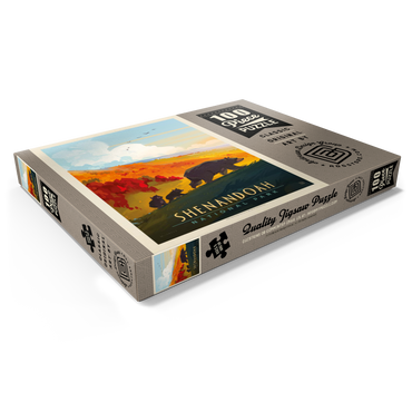 Darstellung des Puzzle Motivs Shenandoah National Park: Mama Bear & Cubs, Vintage Poster 100 Puzzle Schachtel Ansicht1