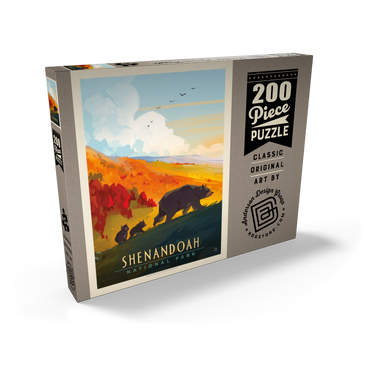 Darstellung des Puzzle Motivs Shenandoah National Park: Mama Bear & Cubs, Vintage Poster 200 Puzzle Schachtel Ansicht2
