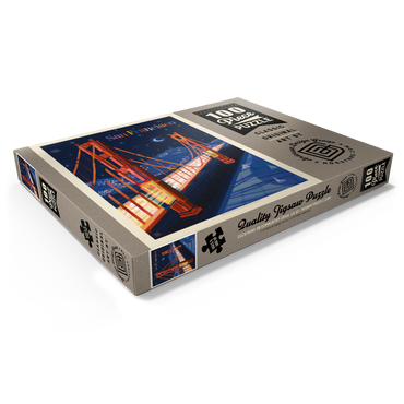 Darstellung des Puzzle Motivs San Francisco: Golden Gate (Mod Design), Vintage Poster 100 Puzzle Schachtel Ansicht1
