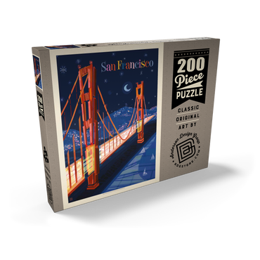 Darstellung des Puzzle Motivs San Francisco: Golden Gate (Mod Design), Vintage Poster 200 Puzzle Schachtel Ansicht2