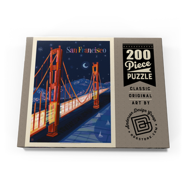 Darstellung des Puzzle Motivs San Francisco: Golden Gate (Mod Design), Vintage Poster 200 Puzzle Schachtel Ansicht3