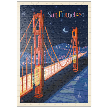 Darstellung des Puzzle Motivs puzzleplate San Francisco: Golden Gate (Mod Design), Vintage Poster 200 Puzzle