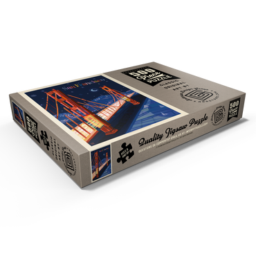 Darstellung des Puzzle Motivs San Francisco: Golden Gate (Mod Design), Vintage Poster 500 Puzzle Schachtel Ansicht1