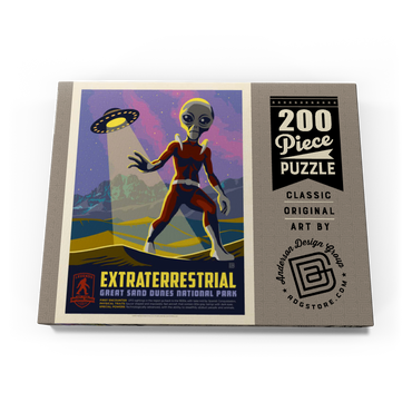 Darstellung des Puzzle Motivs Legends Of The National Parks: Great Sand Dune's Extraterrestrials, Vintage Poster 200 Puzzle Schachtel Ansicht3