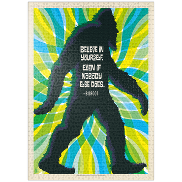 Darstellung des Puzzle Motivs puzzleplate Bigfoot: Believe In Yourself. Even If Nobody Else Does, Vintage Poster 1000 Puzzle