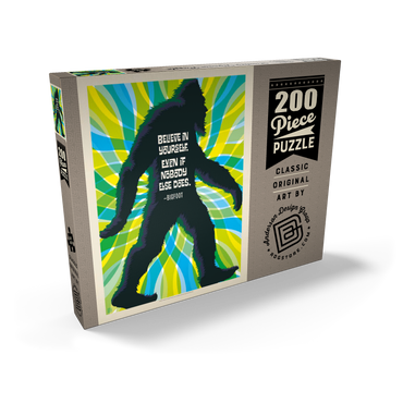 Darstellung des Puzzle Motivs Bigfoot: Believe In Yourself. Even If Nobody Else Does, Vintage Poster 200 Puzzle Schachtel Ansicht2