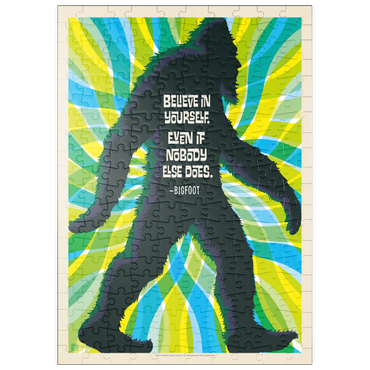 Darstellung des Puzzle Motivs puzzleplate Bigfoot: Believe In Yourself. Even If Nobody Else Does, Vintage Poster 200 Puzzle