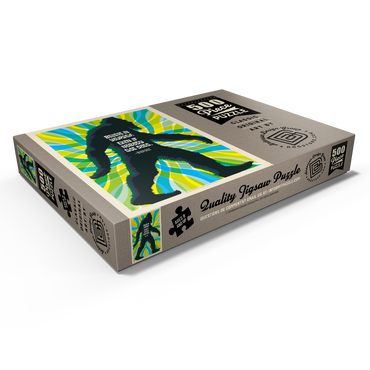 Darstellung des Puzzle Motivs Bigfoot: Believe In Yourself. Even If Nobody Else Does, Vintage Poster 500 Puzzle Schachtel Ansicht1