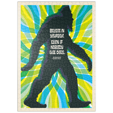 Darstellung des Puzzle Motivs puzzleplate Bigfoot: Believe In Yourself. Even If Nobody Else Does, Vintage Poster 500 Puzzle