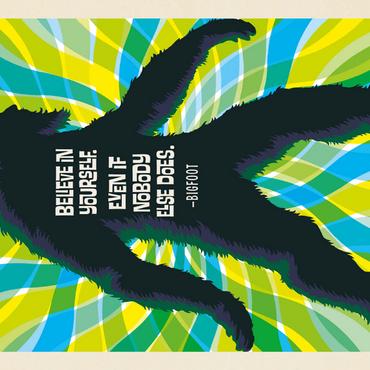 Darstellung des Puzzle Motivs Bigfoot: Believe In Yourself. Even If Nobody Else Does, Vintage Poster 500 Puzzle 3D Modell