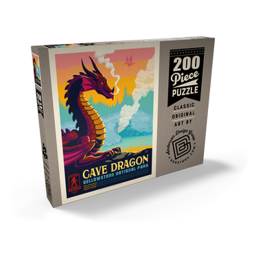 Darstellung des Puzzle Motivs Legends Of The National Parks: Yellowstone's Cave Dragon, Vintage Poster 200 Puzzle Schachtel Ansicht2