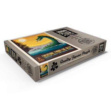 Darstellung des Puzzle Motivs Legends Of The National Parks: Crater Lake's Creature From The Deep, Vintage Poster 1000 Puzzle Schachtel Ansicht1