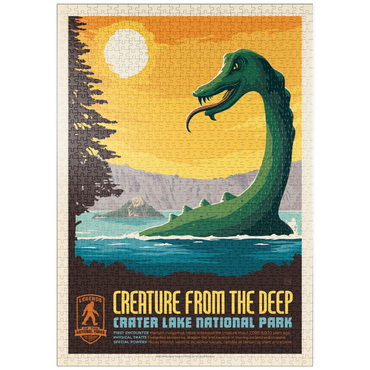 Darstellung des Puzzle Motivs puzzleplate Legends Of The National Parks: Crater Lake's Creature From The Deep, Vintage Poster 1000 Puzzle