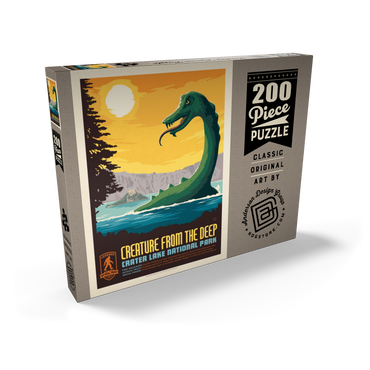 Darstellung des Puzzle Motivs Legends Of The National Parks: Crater Lake's Creature From The Deep, Vintage Poster 200 Puzzle Schachtel Ansicht2