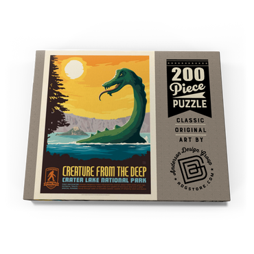 Darstellung des Puzzle Motivs Legends Of The National Parks: Crater Lake's Creature From The Deep, Vintage Poster 200 Puzzle Schachtel Ansicht3