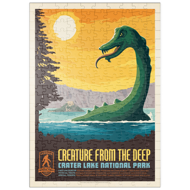 Darstellung des Puzzle Motivs puzzleplate Legends Of The National Parks: Crater Lake's Creature From The Deep, Vintage Poster 200 Puzzle