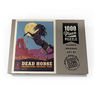 Darstellung des Puzzle Motivs Legends Of The National Parks: Canyonlands' Dead Horse, Vintage Poster 1000 Puzzle Schachtel Ansicht3