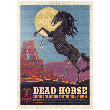 Darstellung des Puzzle Motivs puzzleplate Legends Of The National Parks: Canyonlands' Dead Horse, Vintage Poster 1000 Puzzle