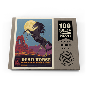 Darstellung des Puzzle Motivs Legends Of The National Parks: Canyonlands' Dead Horse, Vintage Poster 100 Puzzle Schachtel Ansicht3