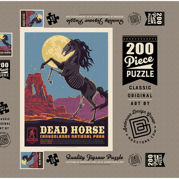 Darstellung des Puzzle Motivs Legends Of The National Parks: Canyonlands' Dead Horse, Vintage Poster 200 Puzzle Schachtel 3D Modell
