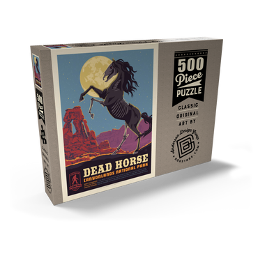 Darstellung des Puzzle Motivs Legends Of The National Parks: Canyonlands' Dead Horse, Vintage Poster 500 Puzzle Schachtel Ansicht2