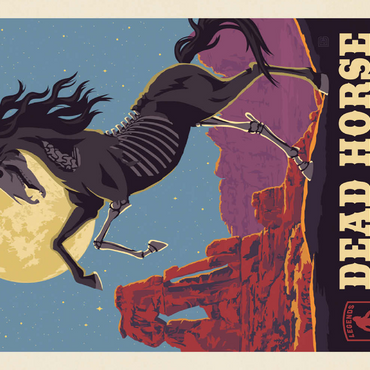 Darstellung des Puzzle Motivs Legends Of The National Parks: Canyonlands' Dead Horse, Vintage Poster 500 Puzzle 3D Modell