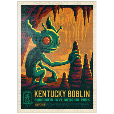 Darstellung des Puzzle Motivs puzzleplate Legends Of The National Parks: Mammoth Cave's Kentucky Goblin, Vintage Poster 1000 Puzzle