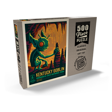 Darstellung des Puzzle Motivs Legends Of The National Parks: Mammoth Cave's Kentucky Goblin, Vintage Poster 500 Puzzle Schachtel Ansicht2